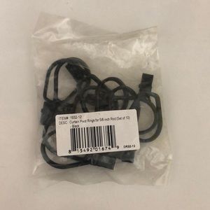 Curtain pivot rings for 5/8 inch rod set of 10